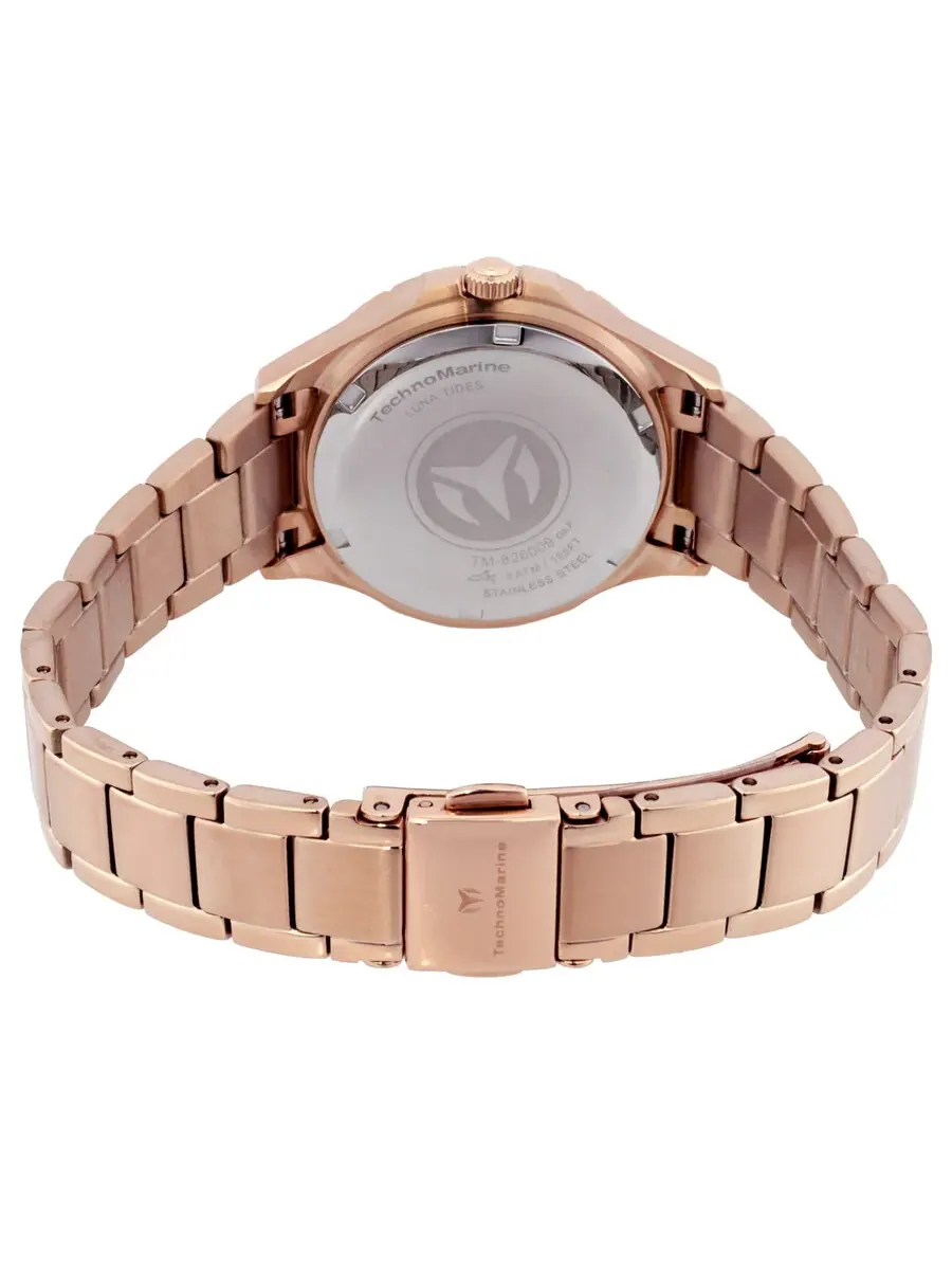 Женские часы Technomarine Luna с кварцевым кристаллом TM-826009 — изображение 3 из 3, оттенок розовый золотистый