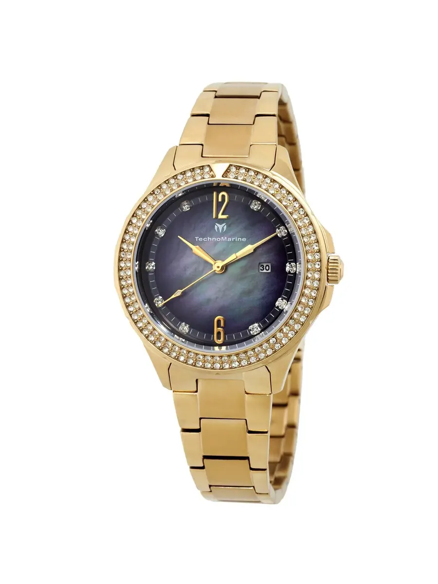 Женские часы Technomarine Luna с кварцевым кристаллом TM-826010 — изображение 1 из 3, оттенок золотистый