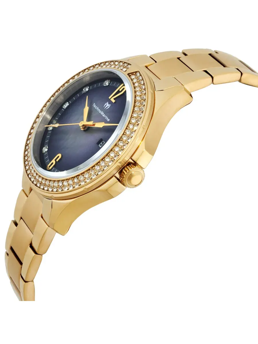 Женские часы Technomarine Luna с кварцевым кристаллом TM-826010 — изображение 2 из 3, оттенок золотистый