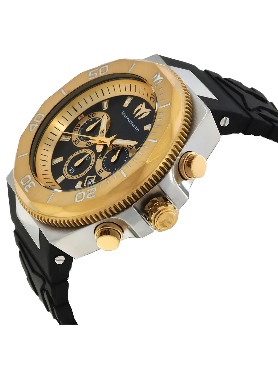 Мужские кварцевые часы Technomarine Manta Chronograph GMT TM-224018 — изображение 2 из 3, оттенок золотистый