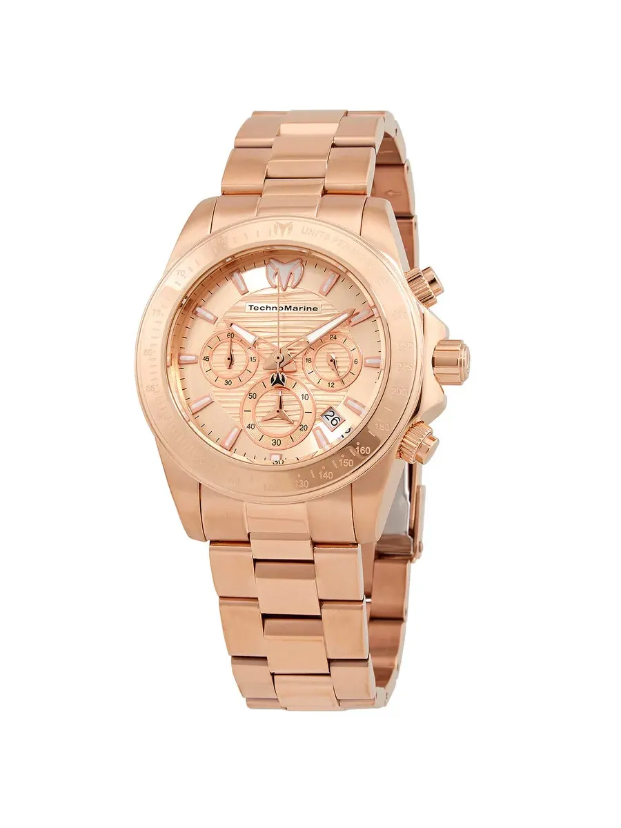 Мужские часы Technomarine Manta Ray Chronograph Quartz с розовым циферблатом TM-219008 — изображение 1 из 3