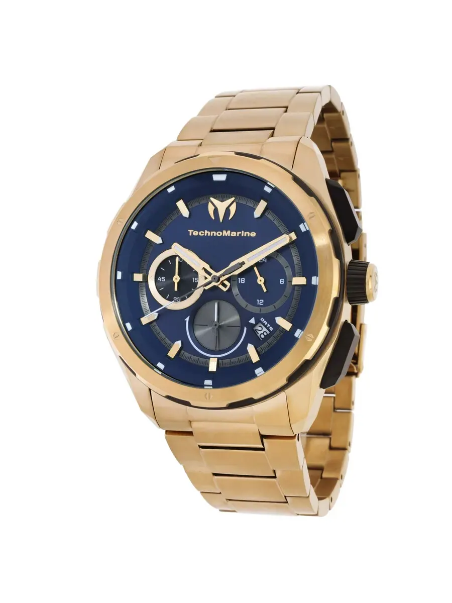 Мужские кварцевые часы Technomarine OCEAN Chronograph GMT TM-318096 — изображение 1 из 3, оттенок золотистый