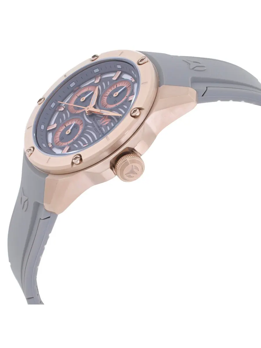 Женские кварцевые часы Technomarine Oceanico с серым циферблатом TM-325006 — изображение 2 из 3, оттенок розовый золотистый
