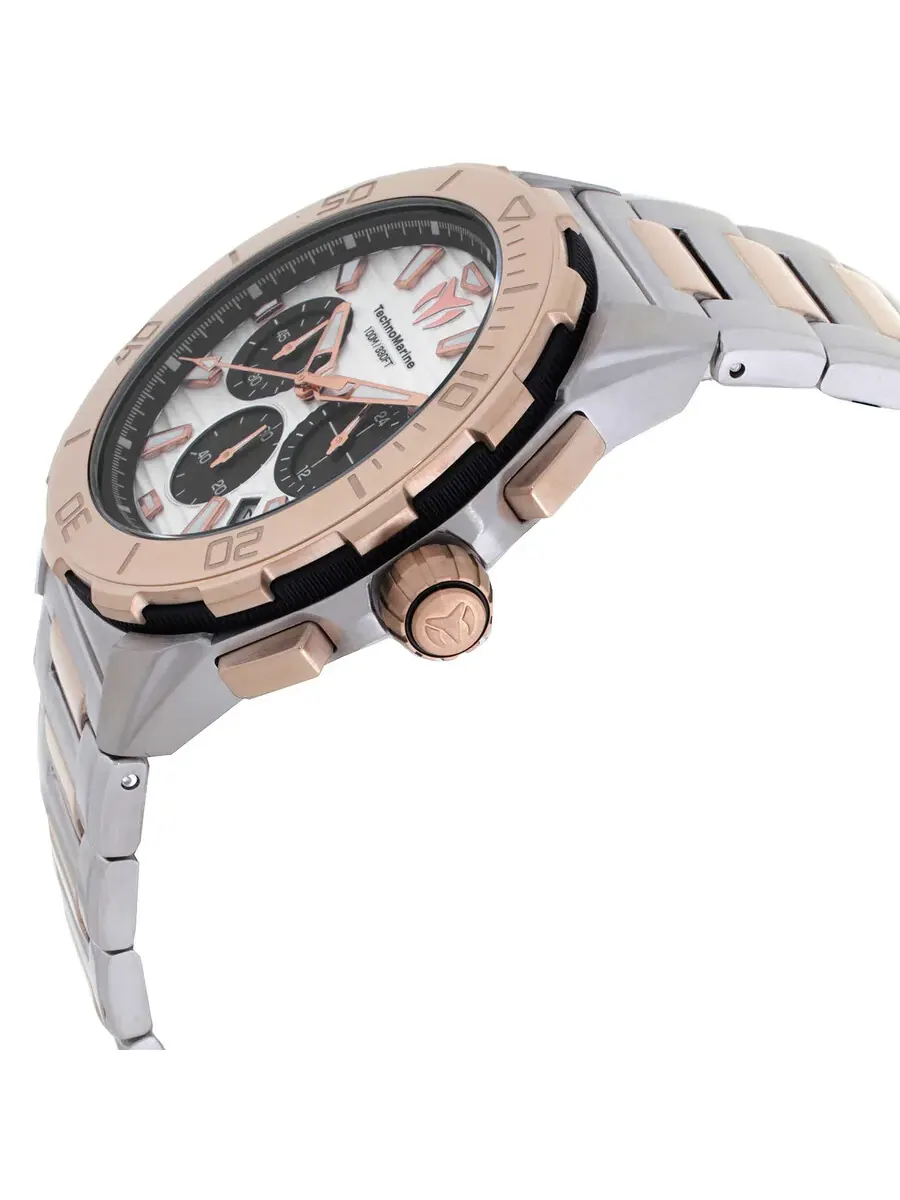 Мужские часы TechnoMarine Seven Seas Chronograph GMT с кварцевым механизмом и серебристым — изображение 2 из 3