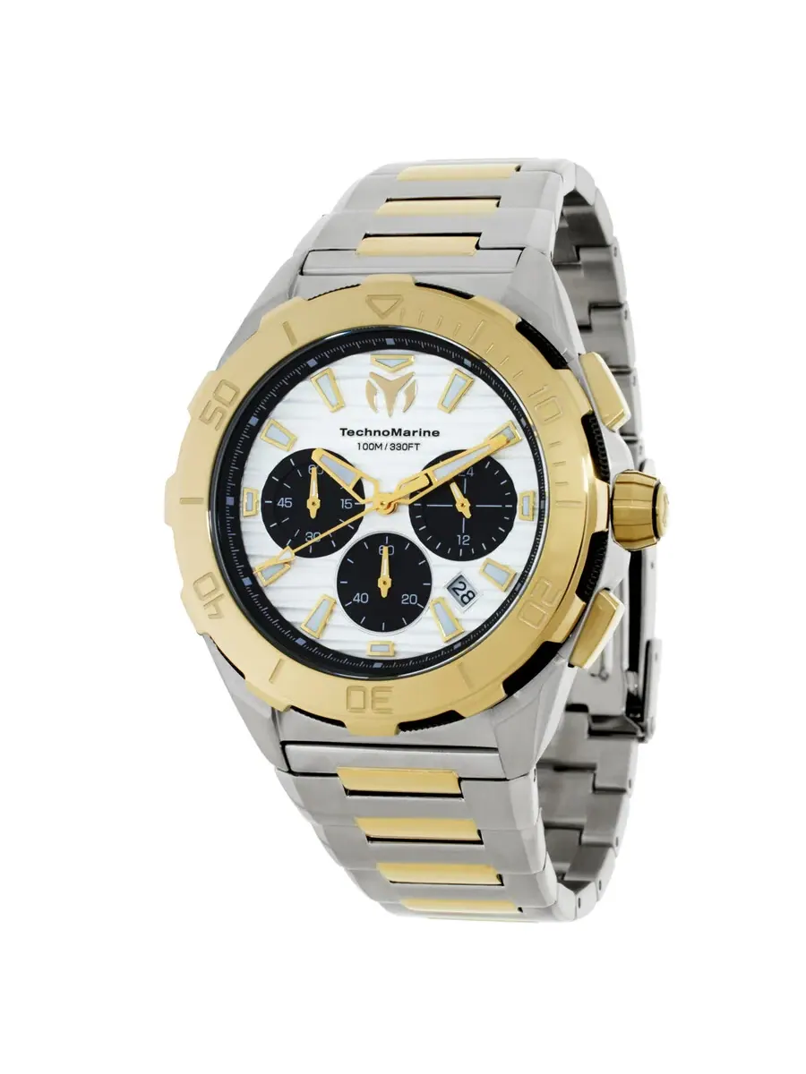 Мужские часы TechnoMarine Seven Seas Chronograph GMT Quartz с серебристым циферблатом TM-725034 — изображение 1 из 3