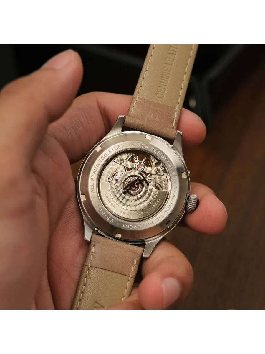 Мужские часы Thomas Earnshaw Baron Grand Date Calendar с открытым механизмом — изображение 3 из 3, оттенок серебристый