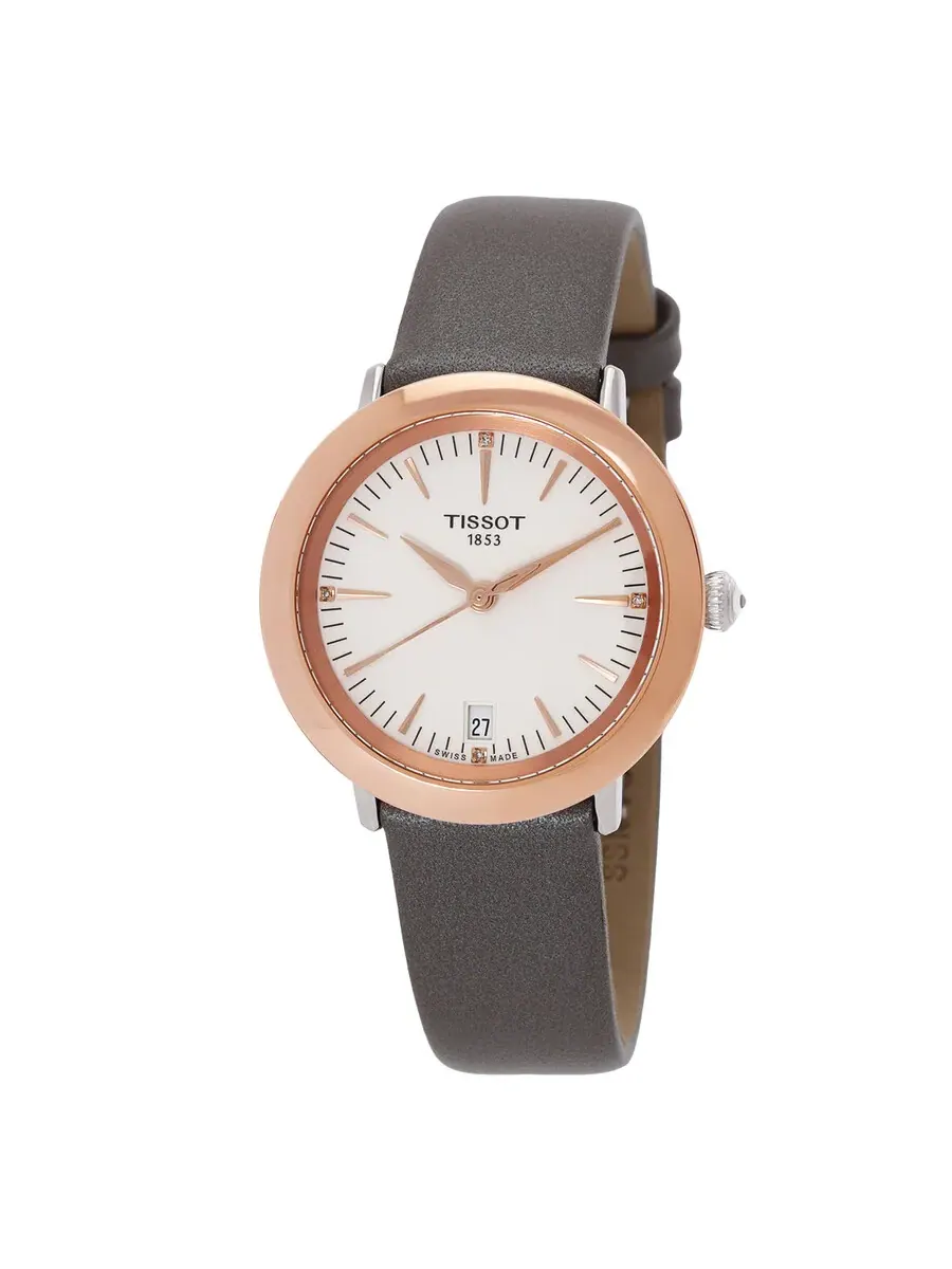 Женские часы Tissot Glendora Quartz с кремовым опалиновым циферблатом и алмазами T929.210.46.266.00 — изображение 1 из 3