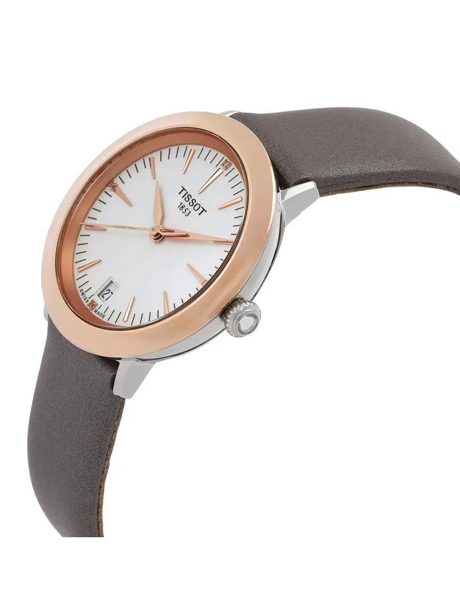 Женские часы Tissot Glendora Quartz с кремовым опалиновым циферблатом и алмазами T929.210.46.266.00 — изображение 2 из 3