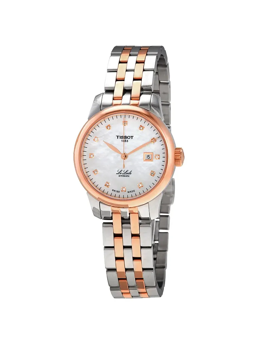 Женские часы Tissot Le Locle Automatic с бриллиантами T006.207.22.116.00 — изображение 1 из 3, оттенок розовый золотистый