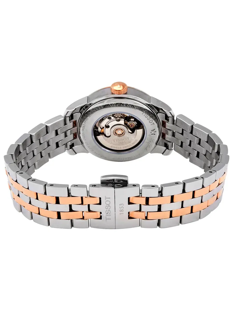 Женские часы Tissot Le Locle Automatic с бриллиантами T006.207.22.116.00 — изображение 3 из 3, оттенок розовый золотистый