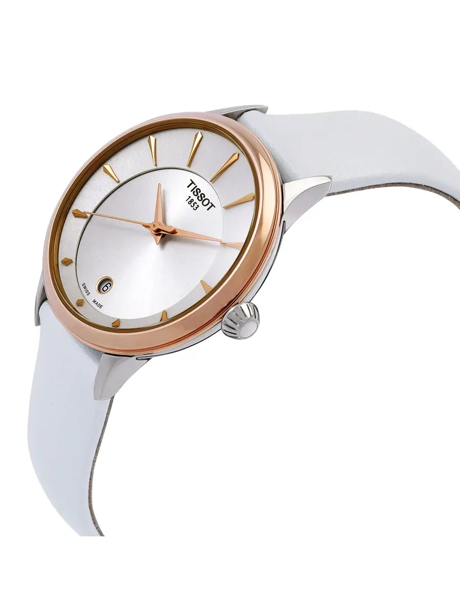 Женские кварцевые часы Tissot Odaci-T с серебристым циферблатом T133.210.26.031.00 — изображение 2 из 3