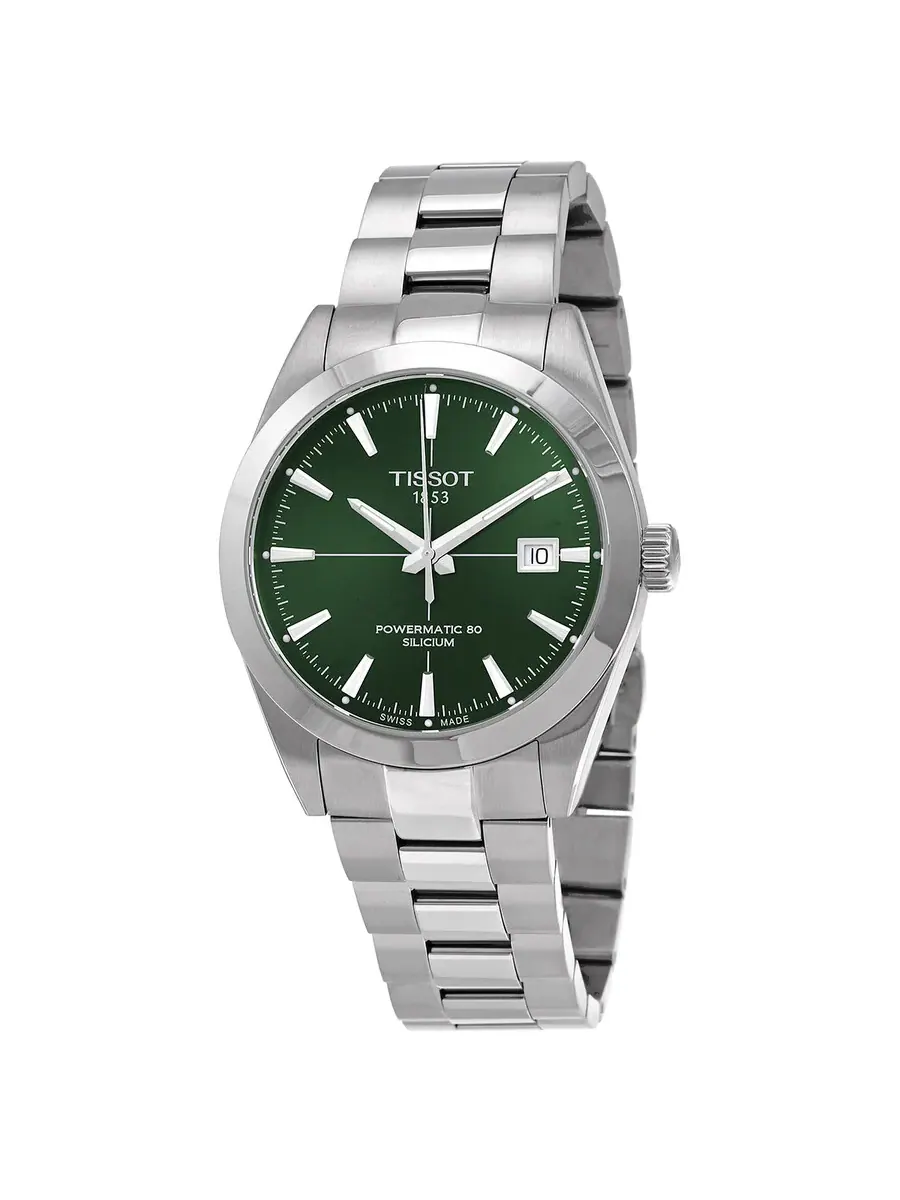 Мужские часы Tissot Gentleman Powermatic 80 Silicium с автоматическим механизмом — изображение 1 из 3, оттенок серебристый