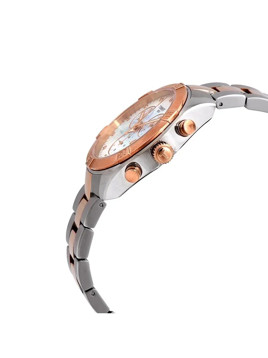 Женские часы Tissot PR 100 Chronograph Quartz с бриллиантами — изображение 2 из 3, оттенок розовый золотистый