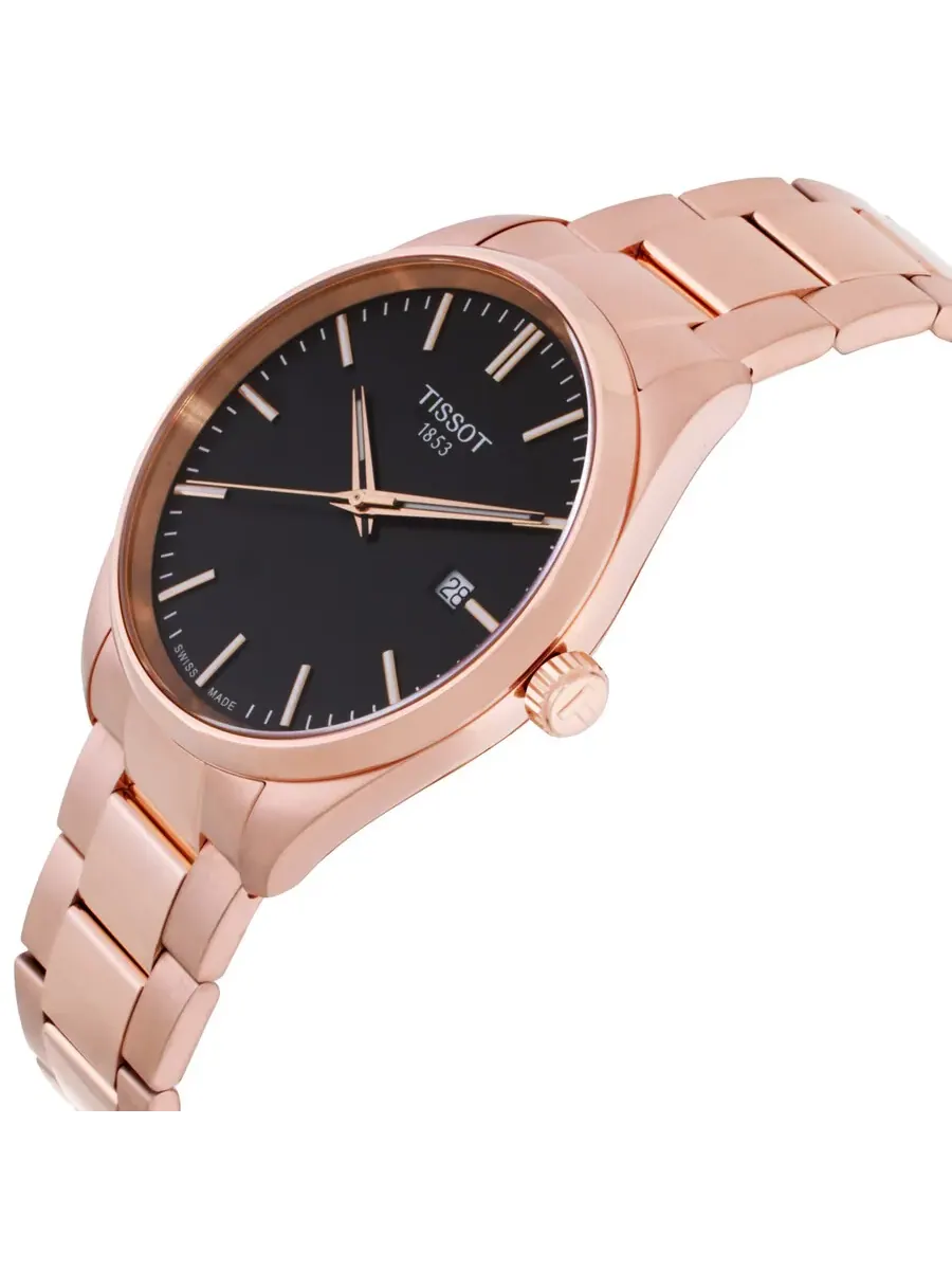 Мужские часы Tissot PR 100 Quartz с черным циферблатом T1504103305100 — изображение 2 из 3, оттенок розовый золотистый