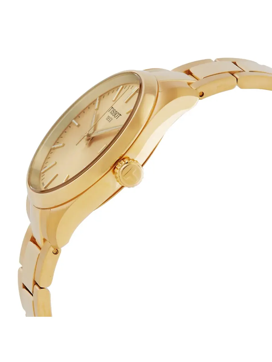 Женские часы Tissot PR 100 Quartz с шампановым циферблатом T1502103302100 — изображение 2 из 3, оттенок желтый золотистый