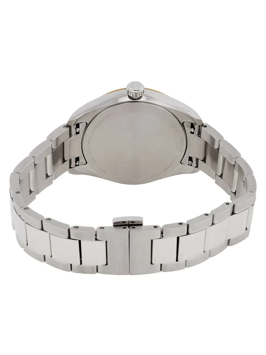 Женские часы Tissot PR 100 Quartz с серебристым циферблатом T1502102103100 — изображение 3 из 3, оттенок желтый золотистый