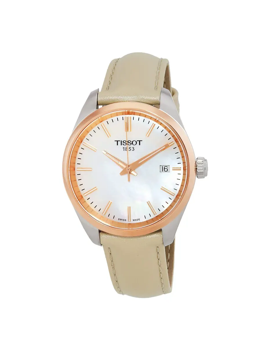 Женские часы Tissot PR 100 Quartz с белым перламутровым циферблатом T1502102611100 — изображение 1 из 3