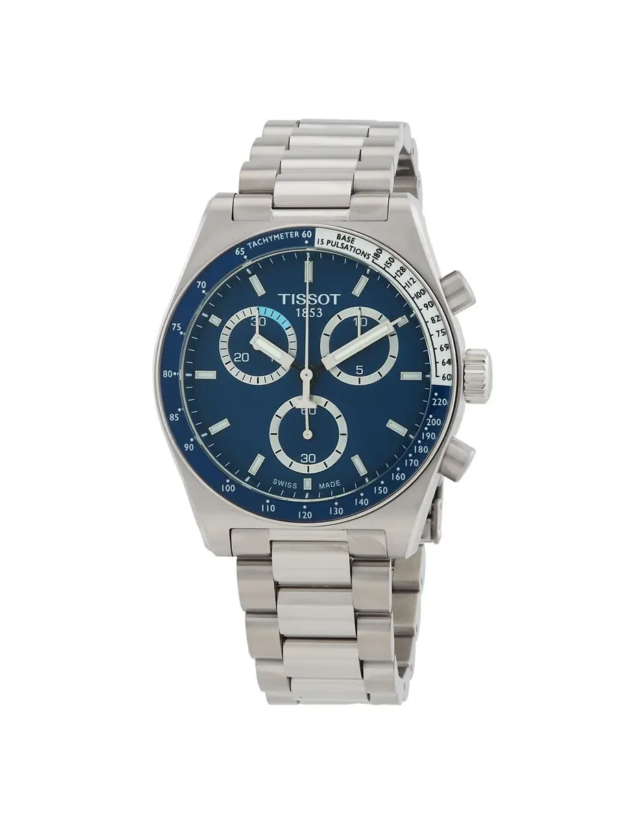 Мужские часы Tissot PR516 Хронограф Кварцевые Синий циферблат T149.417.11.041.00 — изображение 1 из 3, оттенок синий белый