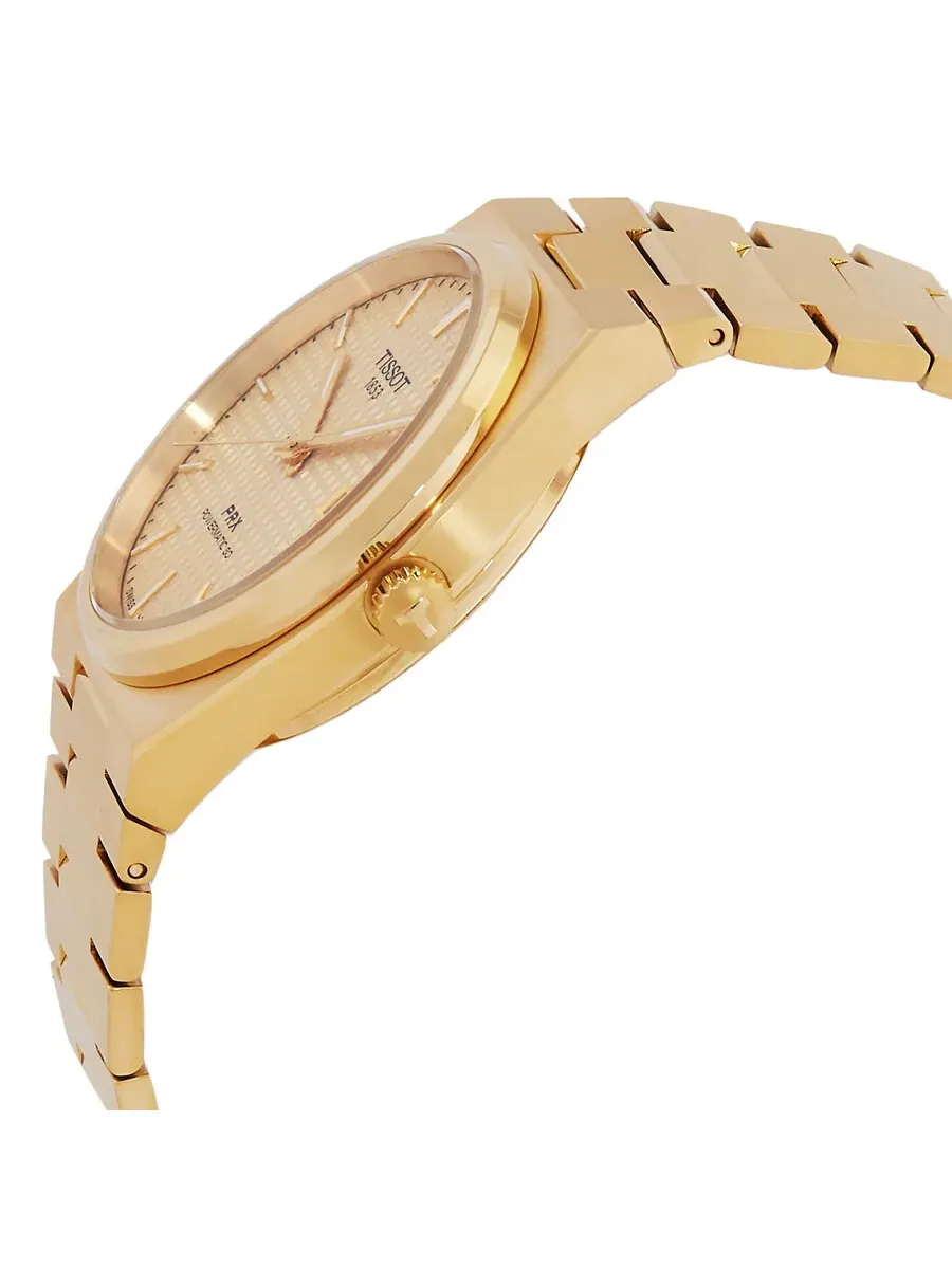 Мужские часы Tissot PRX Powermatic 80 с автоматическим механизмом и шампаневым циферблатом — изображение 2 из 3