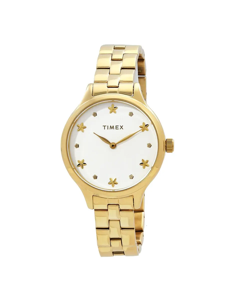 Женские часы Timex Peyton Quartz с белым циферблатом TW2V23300 — изображение 1 из 3, оттенок золотистый