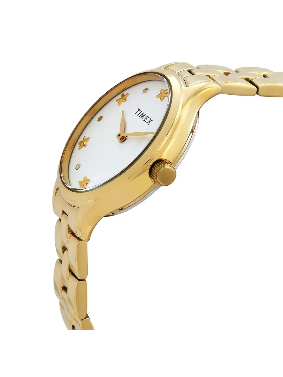 Женские часы Timex Peyton Quartz с белым циферблатом TW2V23300 — изображение 2 из 3, оттенок золотистый