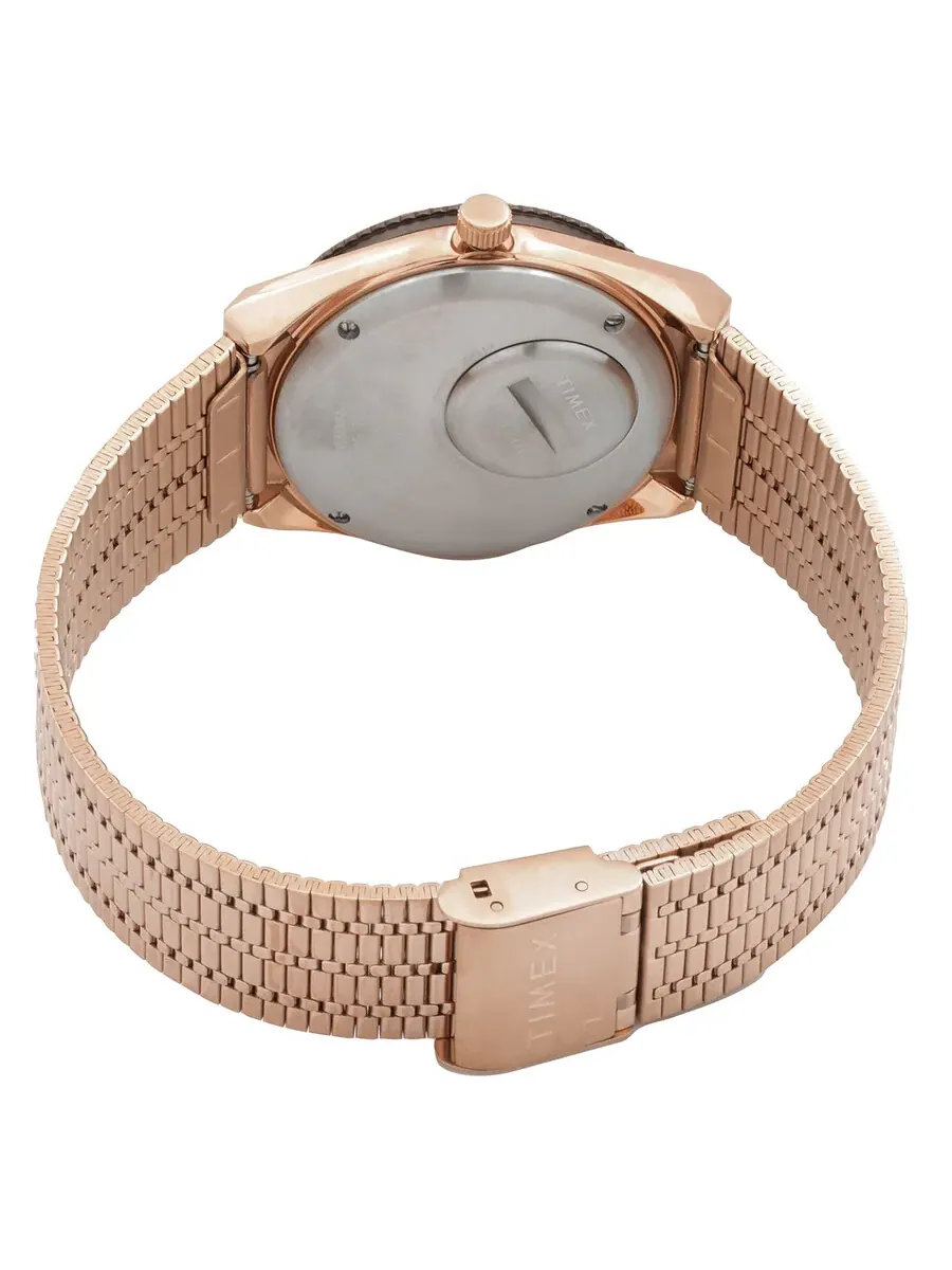 Женские кварцевые часы Timex Q с кремовым циферблатом TW2U95700VQ — изображение 3 из 3, оттенок розовый золотистый