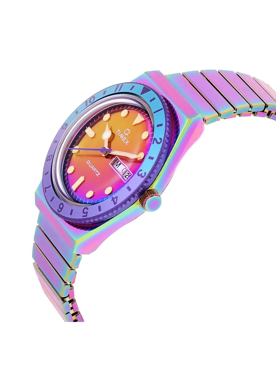 Женские часы Timex Q Timex Iridescence с кварцевым механизмом и расширяющимся браслетом TW2W41100 — изображение 2 из 3