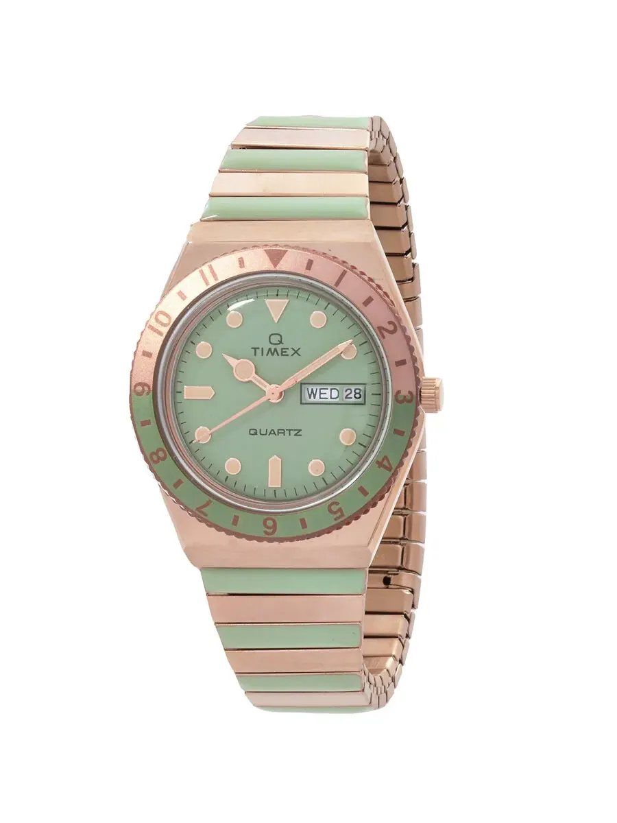 Женские часы Timex Q Timex Malibu Quartz с зеленым циферблатом TW2V38700VQ — изображение 1 из 3