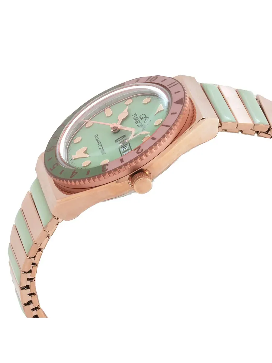 Женские часы Timex Q Timex Malibu Quartz с зеленым циферблатом TW2V38700VQ — изображение 2 из 3