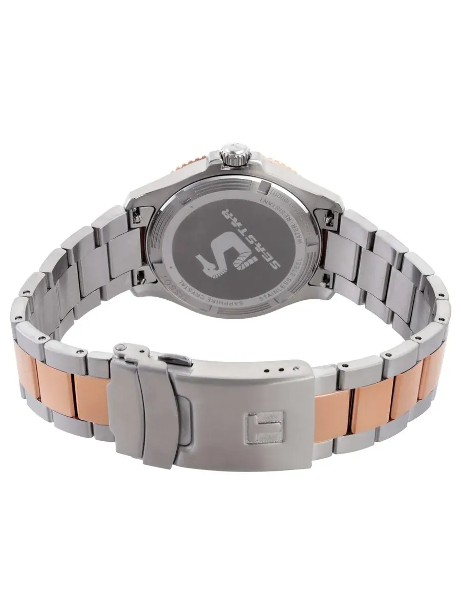 Мужские часы Tissot Seastar Quartz с черным циферблатом T1204102205101 — изображение 3 из 3, оттенок розовый золотистый