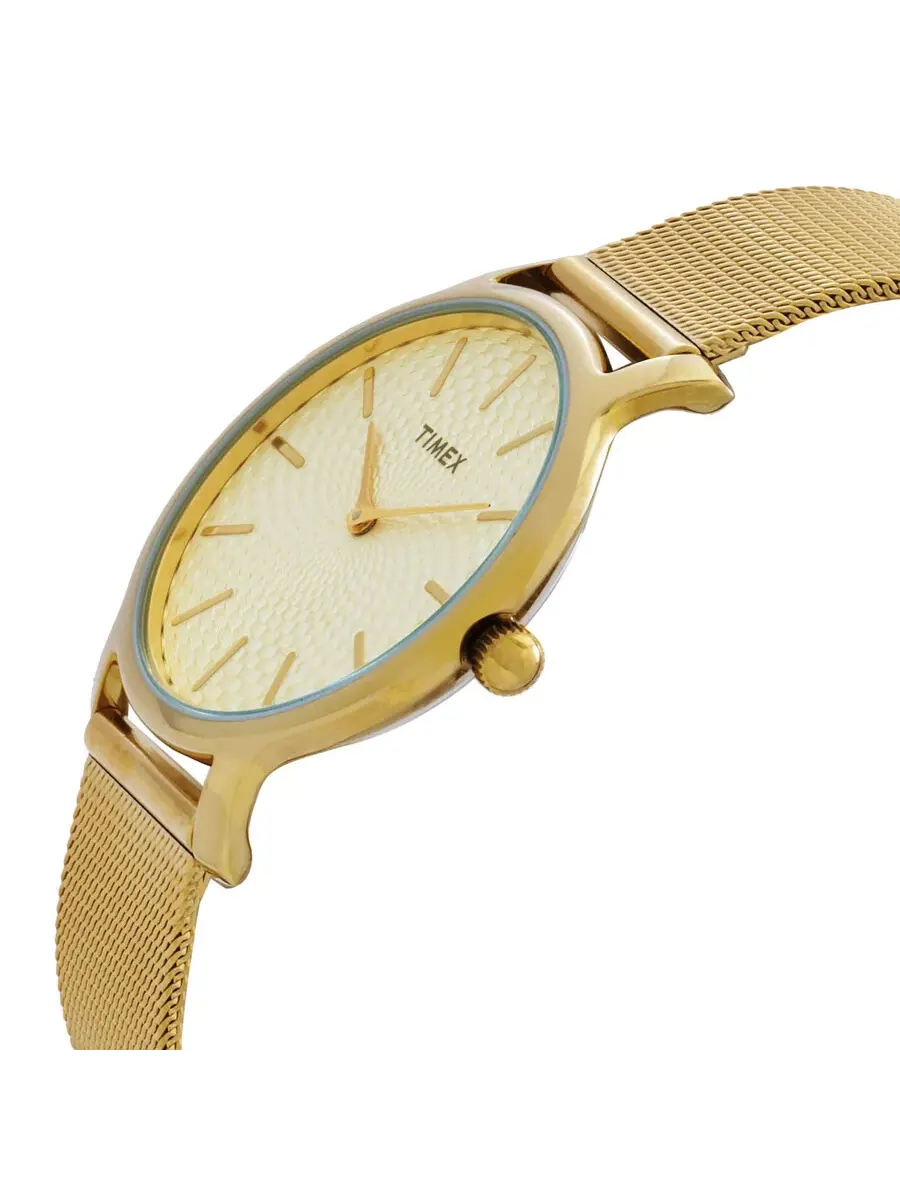 Женские кварцевые часы Timex Transcend с золотым циферблатом TW2R36100GP — изображение 2 из 3, оттенок золотистый