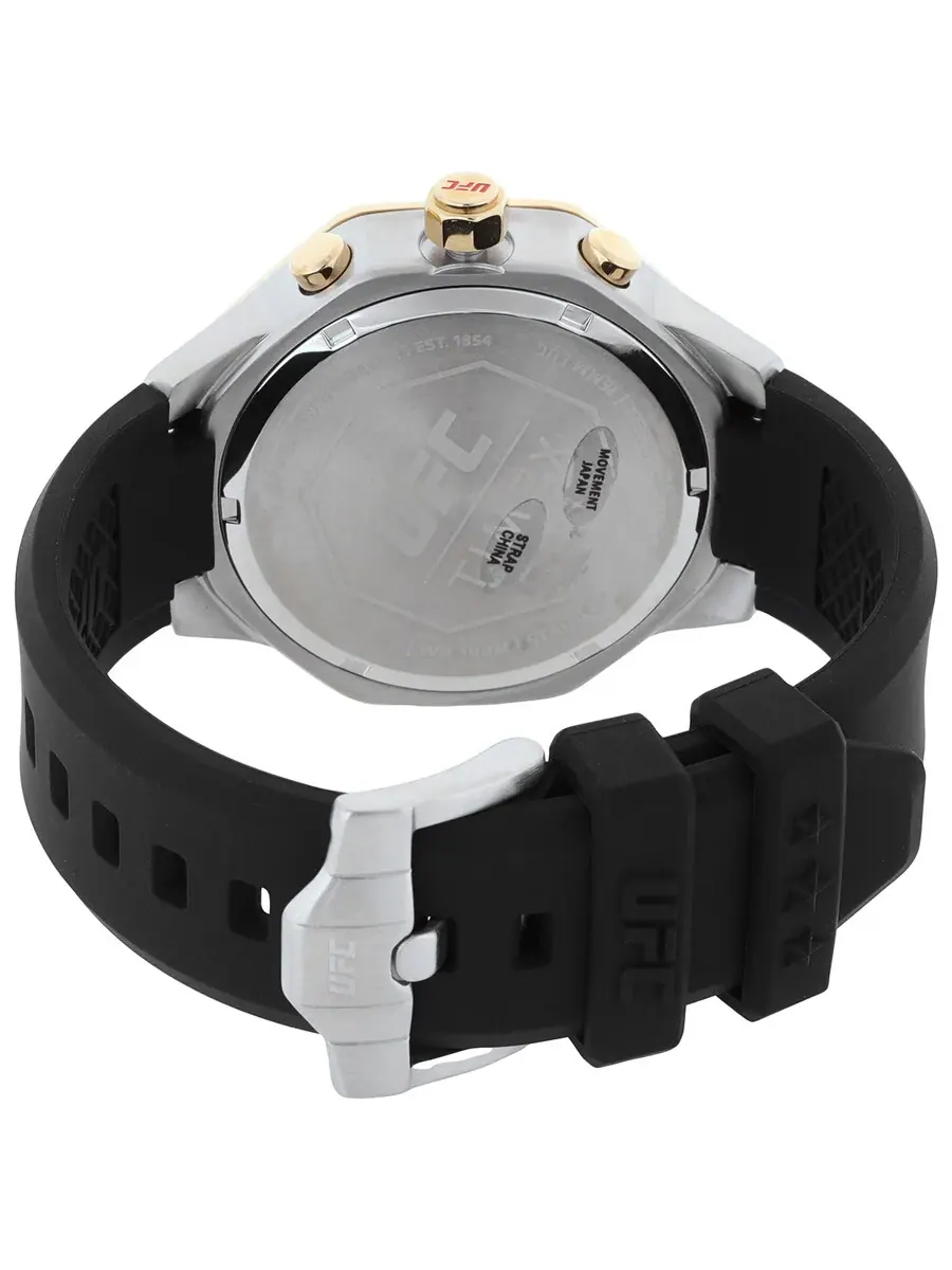 Мужские кварцевые часы Timex UFC King Chronograph с черным циферблатом и кристаллом TW2V99200JR — изображение 3 из 3