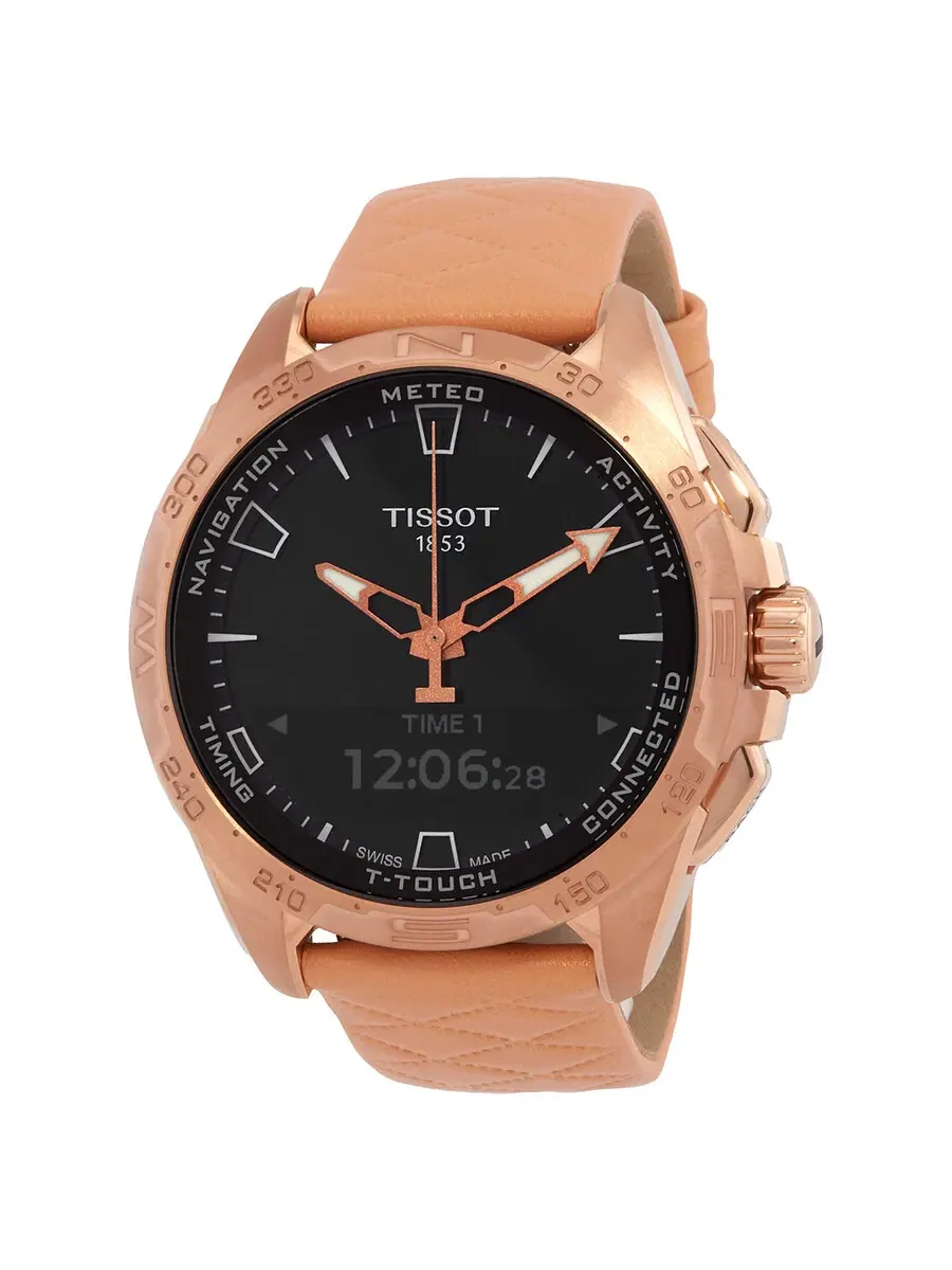 Мужские часы Tissot T-Touch Connect Solar Perpetual с будильником, кварцевые, аналогово-цифровые, с — изображение 1 из 3