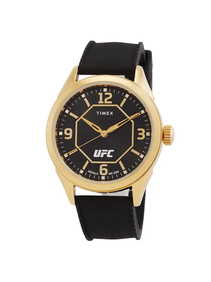 Мужские часы Timex UFC Street Quartz с черным циферблатом TW2V56000 — изображение 1 из 3, оттенок золотистый