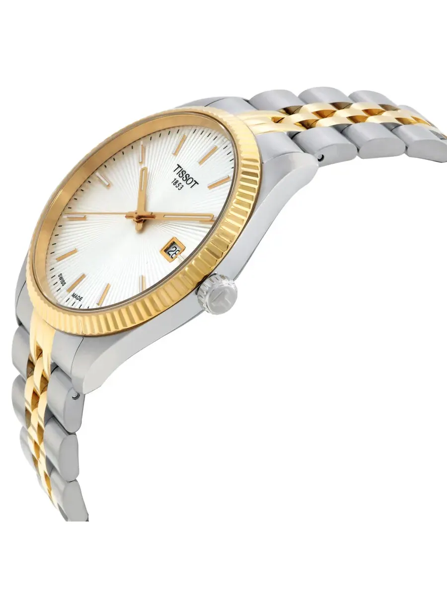 Мужские часы Tissot Ballade Quartz с серебристым циферблатом T1564102203100 — изображение 2 из 3, оттенок желтый золотистый