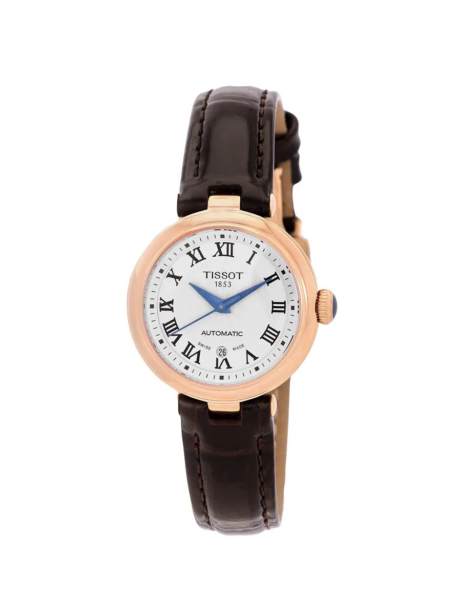 Женские часы Tissot Bellissima Automatic с белым циферблатом T1262073601300 — изображение 1 из 3, оттенок розовый золотистый