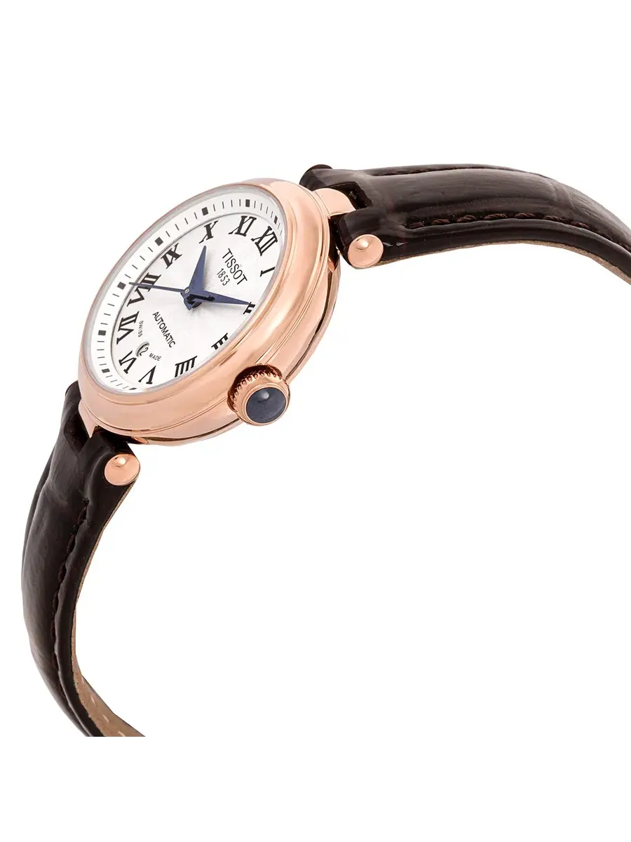 Женские часы Tissot Bellissima Automatic с белым циферблатом T1262073601300 — изображение 2 из 3, оттенок розовый золотистый