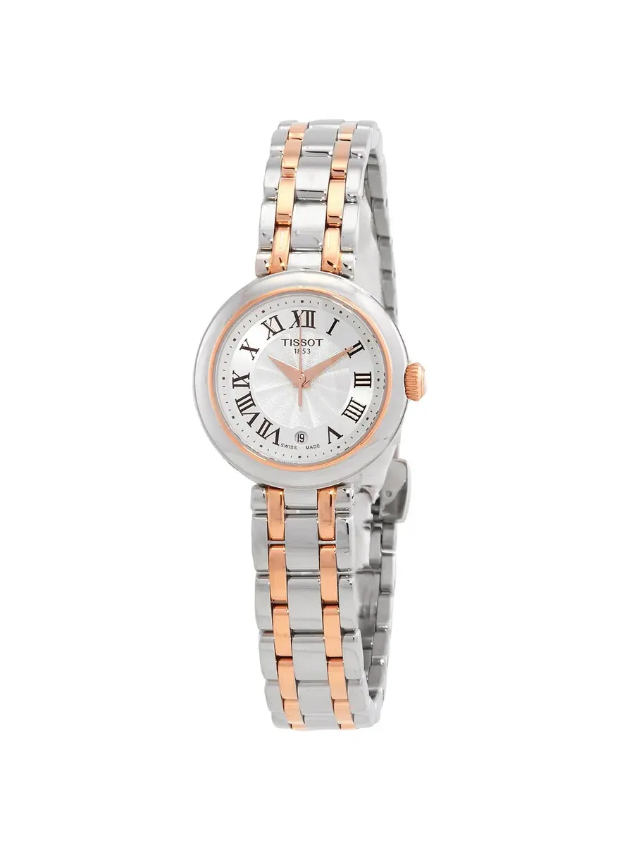 Часы Tissot Bellissima Small Lady Quartz с белым циферблатом и двухцветным корпусом — изображение 1 из 3
