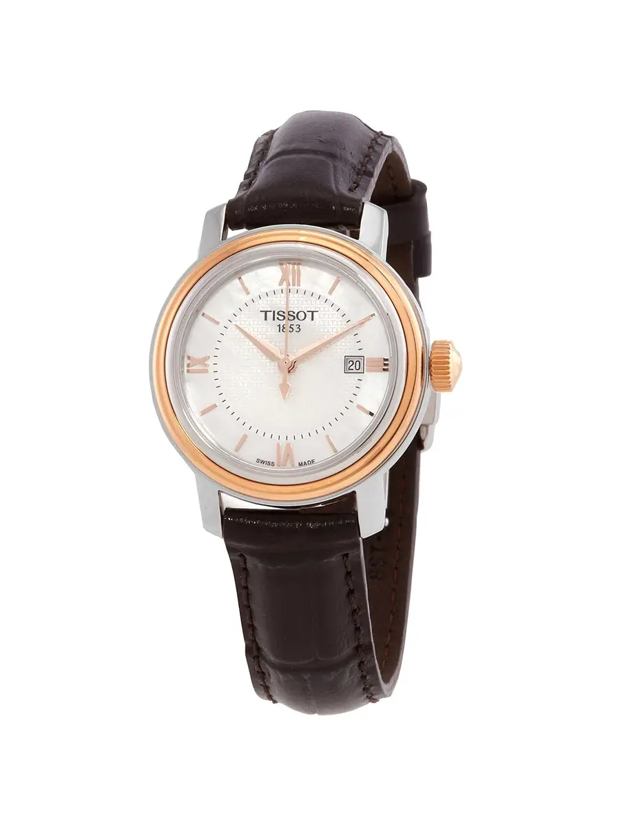 Женские часы Tissot Bridgeport Quartz с белым перламутровым циферблатом — изображение 1 из 3, оттенок белый