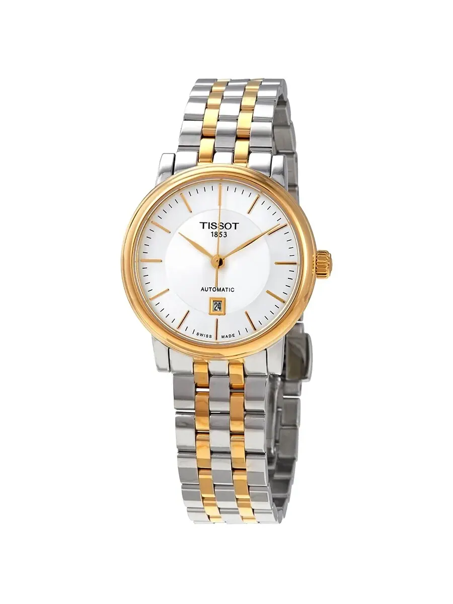 Женские автоматические часы Tissot Carson с серебристым циферблатом T122.207.22.031.00 — изображение 1 из 3