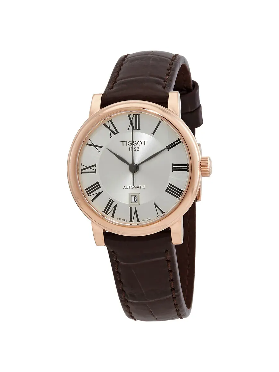 Женские часы Tissot Carson Automatic с серебристым циферблатом T122.207.36.033.00 — изображение 1 из 3