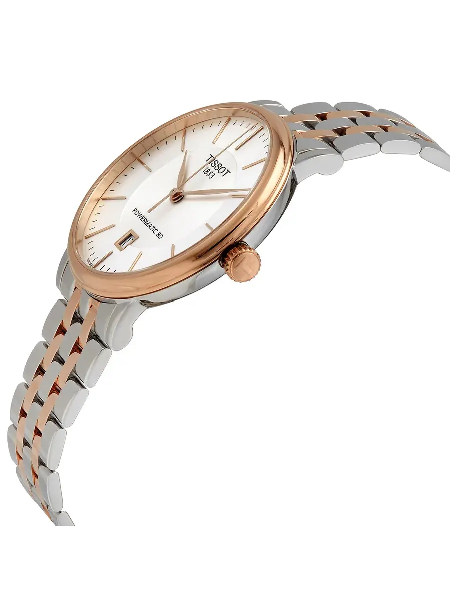 Мужские часы Tissot Carson Powermatic с автоматическим механизмом и серебристым циферблатом — изображение 2 из 3