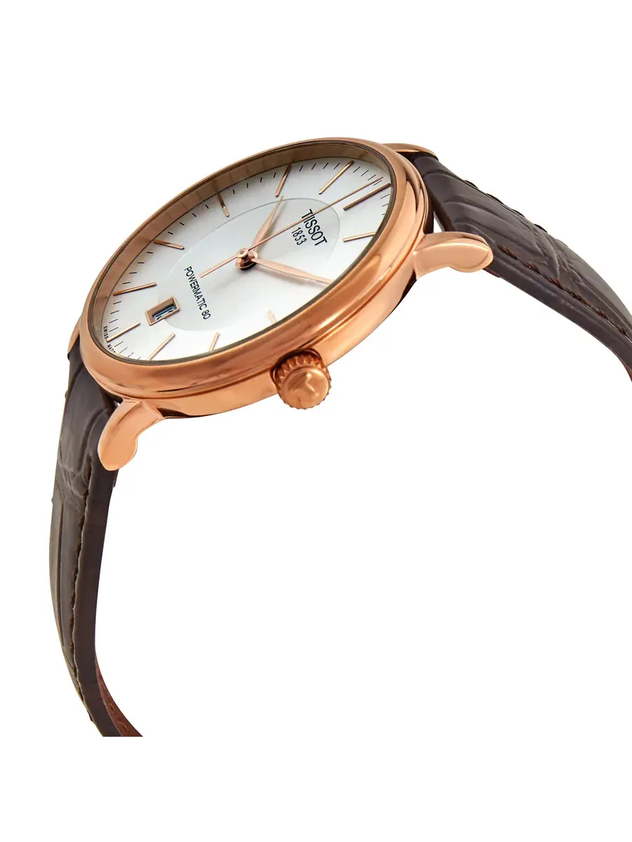 Мужские автоматические часы Tissot Carson Premium Powermatic 80 с белым циферблатом — изображение 2 из 3