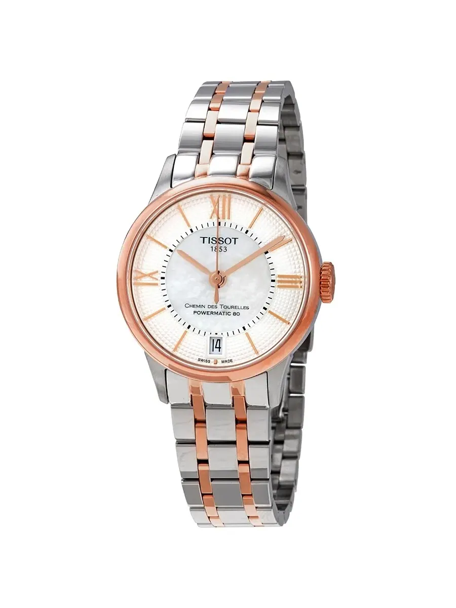 Женские часы Tissot Chemin des Tourelles Automatic с перламутровым циферблатом T099.207.22.118.02 — изображение 1 из 3