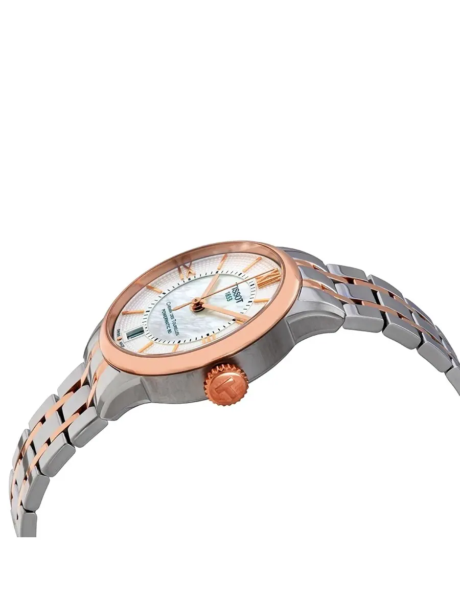 Женские часы Tissot Chemin des Tourelles Automatic с перламутровым циферблатом T099.207.22.118.02 — изображение 2 из 3