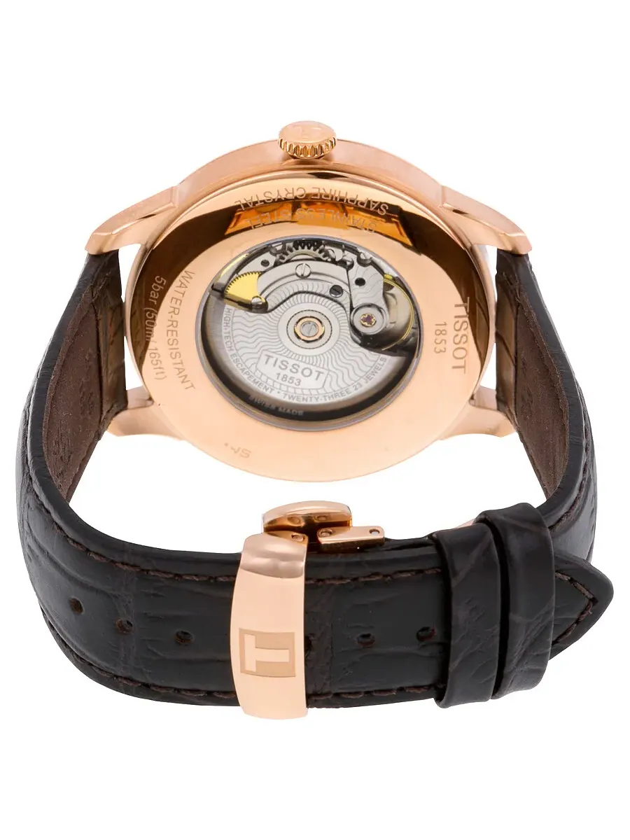 Tissot Chemin Des Tourelles Powermatic 80 Мужские часы T0994073603800 — изображение 3 из 3, оттенок розовый золотистый