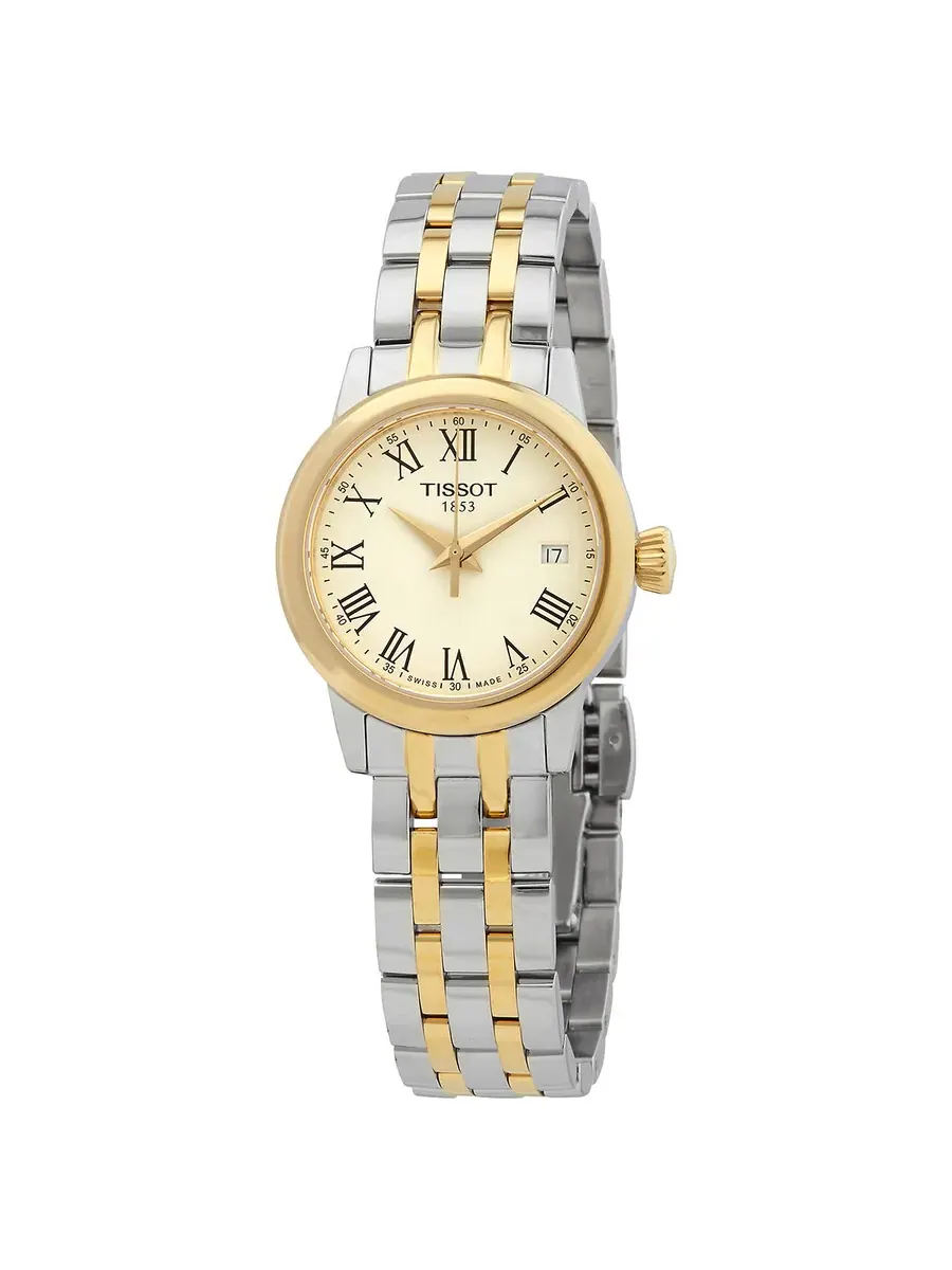Женские часы Tissot Classic Dream Quartz с кремовым циферблатом T129.210.22.263.00 — изображение 1 из 3