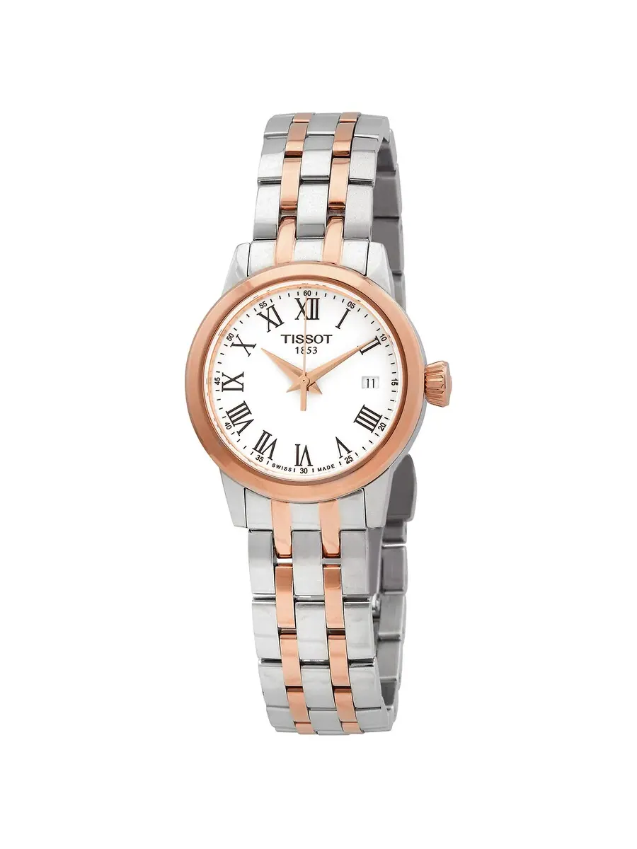 Женские часы Tissot Classic Dream Quartz с белым циферблатом T129.210.22.013.00 — изображение 1 из 3