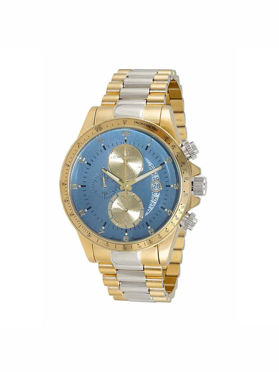 Мужские часы Torino Carrero Winner Circle Chronograph Tachymeter с синим циферблатом C2T101UBU