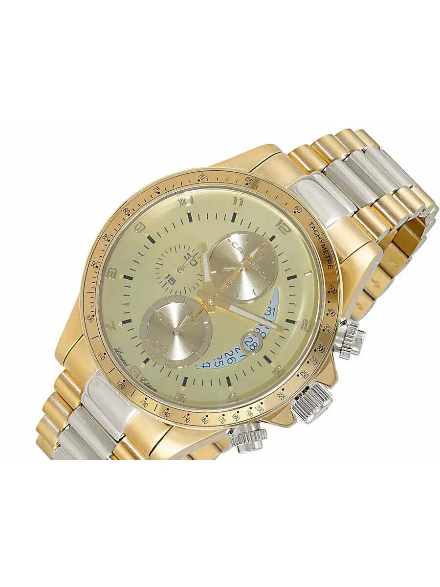 Мужские часы Torino Carrero Winner Circle Chronograph Tachymeter с желтым циферблатом C2T101LYL — изображение 4 из 4